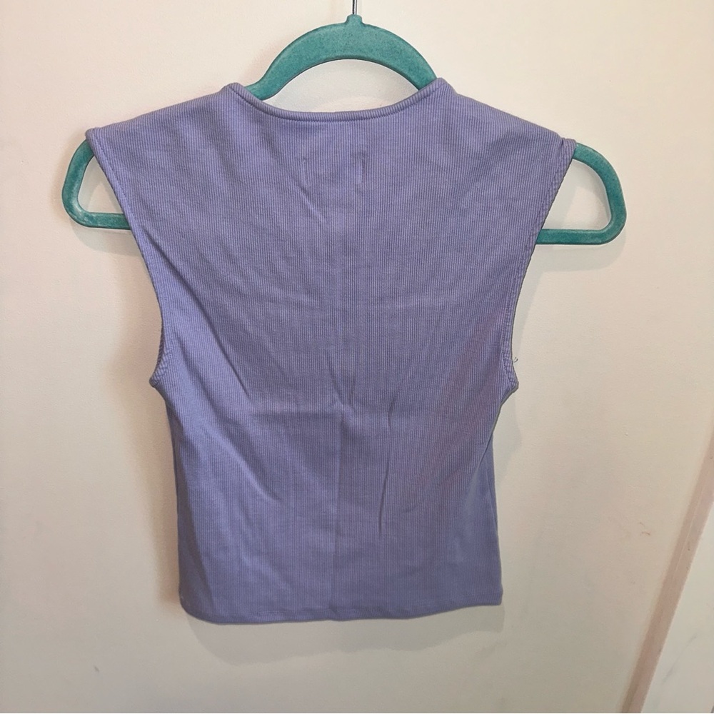 Anthropologie Maeve Periwinkle Cap Sleeve Top size small - Picture 3 of 5